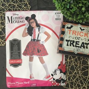 Minnie Mouse Nerd Large Costume